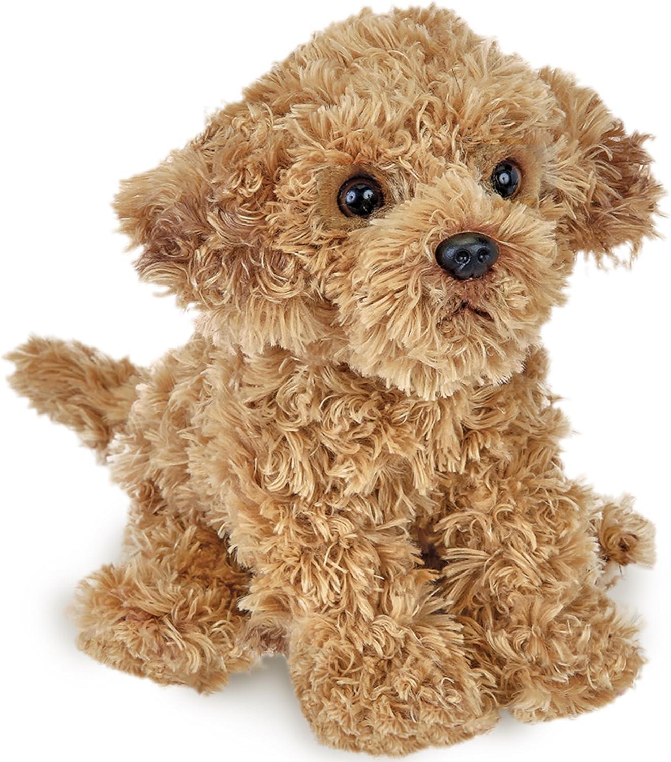 Golden Brown Labradoodle Plush Stuffed Animal Toy