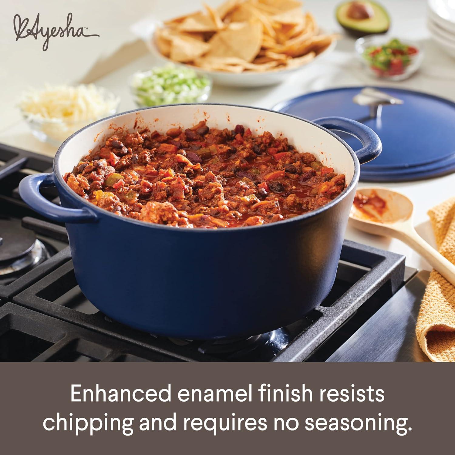 Ayesha Curry Ayesha Curry Enameled Cast Iron Induction Dutch Oven with Lid, 6 Quart