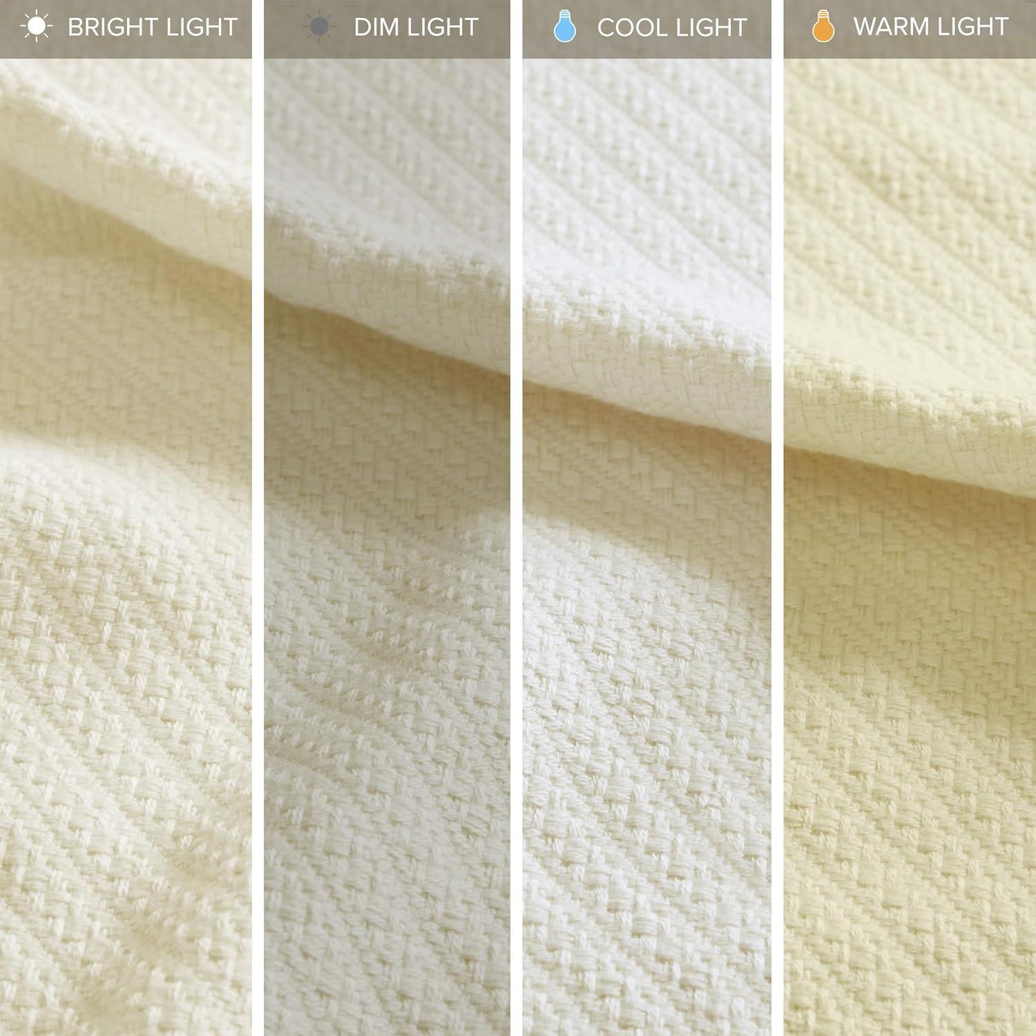 Bed Blanket Liquid Cotton King Ivory