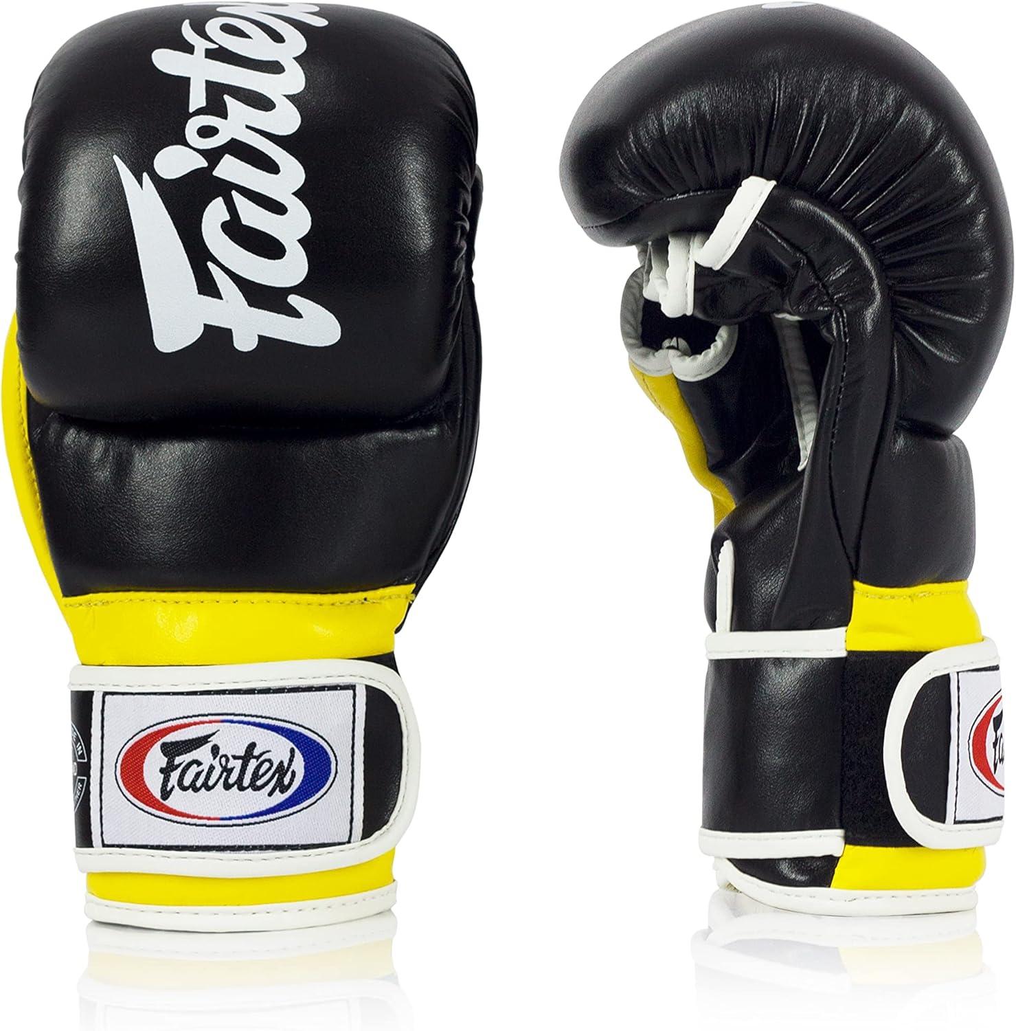Fairtex FGV18 Super Sparring Grappling MMA Gloves Black/Yellow Large