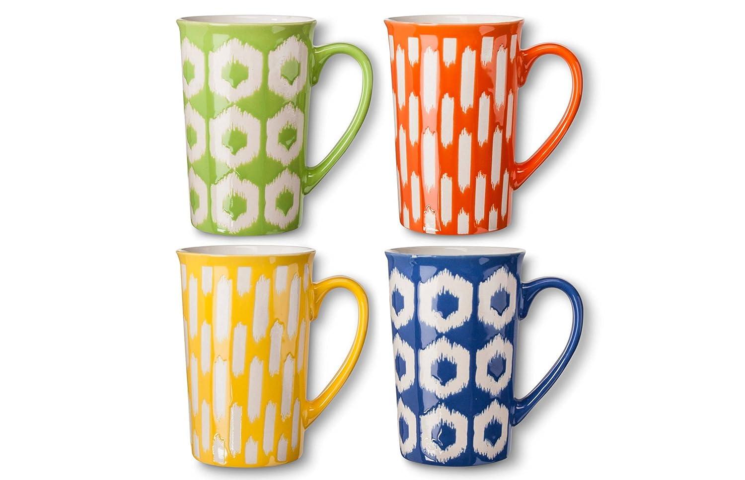 BIA Cordon Bleu BIA Cordon Bleu Set of 4 Assorted 16 oz Ikat Mugs
