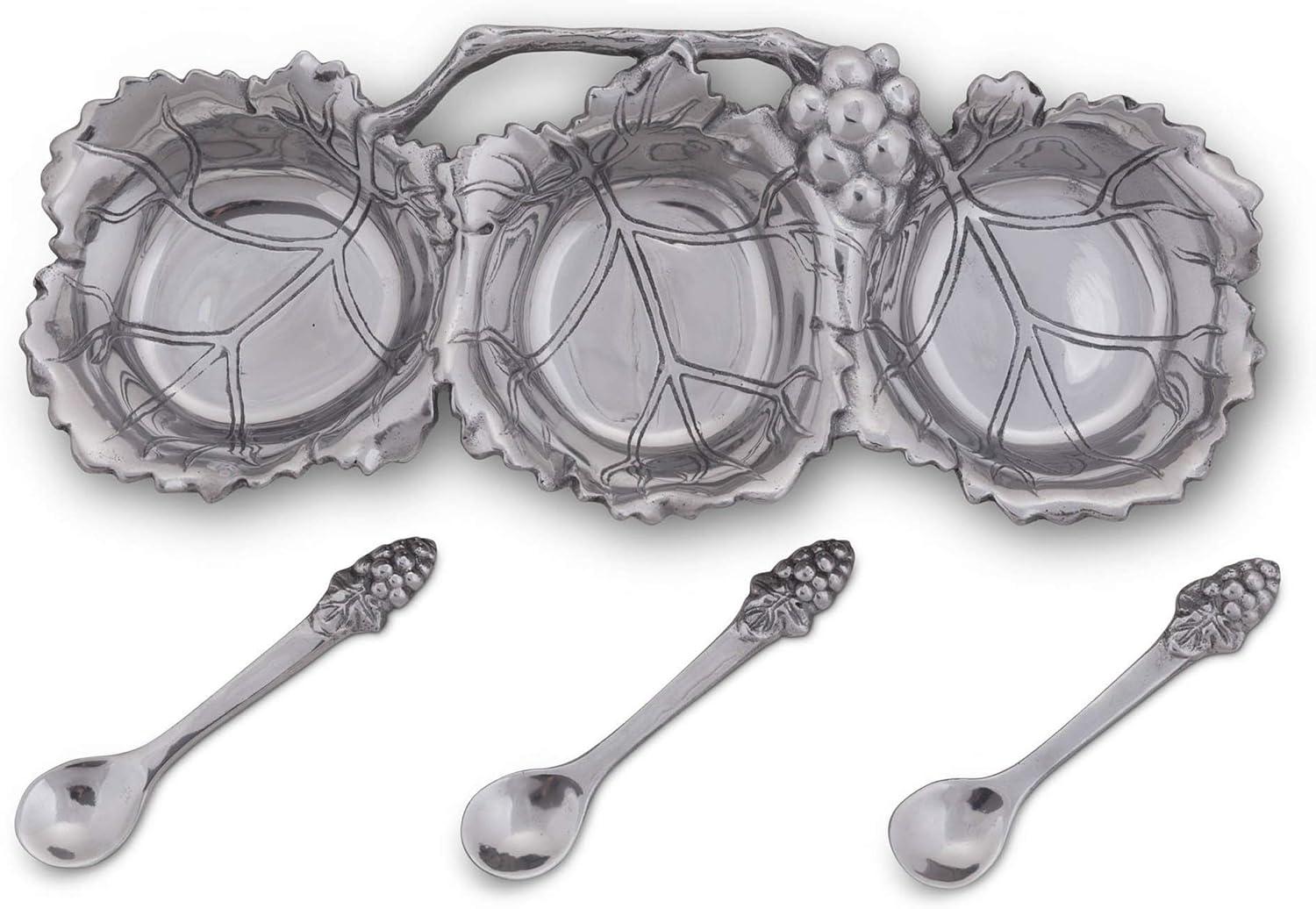 Arthur Court Designs Grape Aluminum Condiment Server