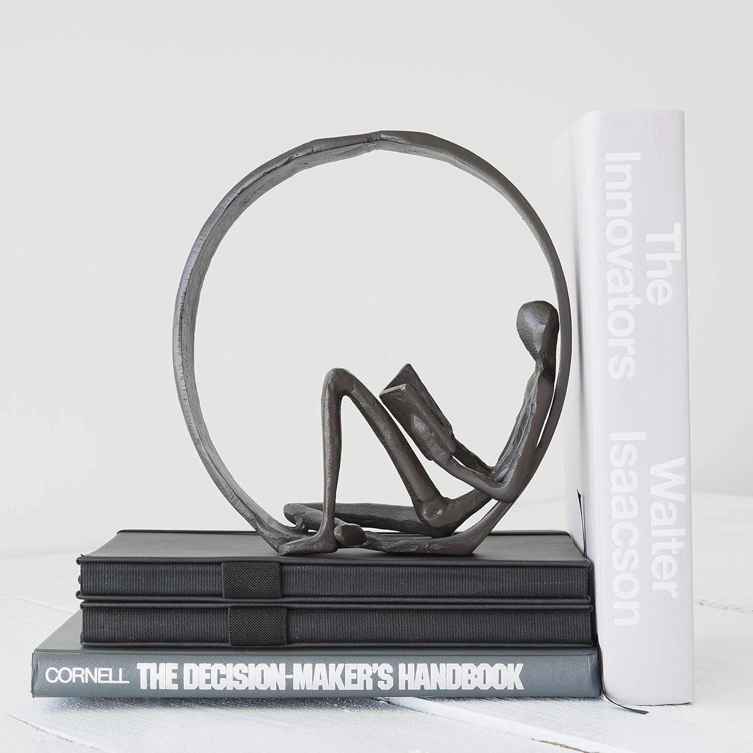 Danya B Encircled Reader Iron Sculpture