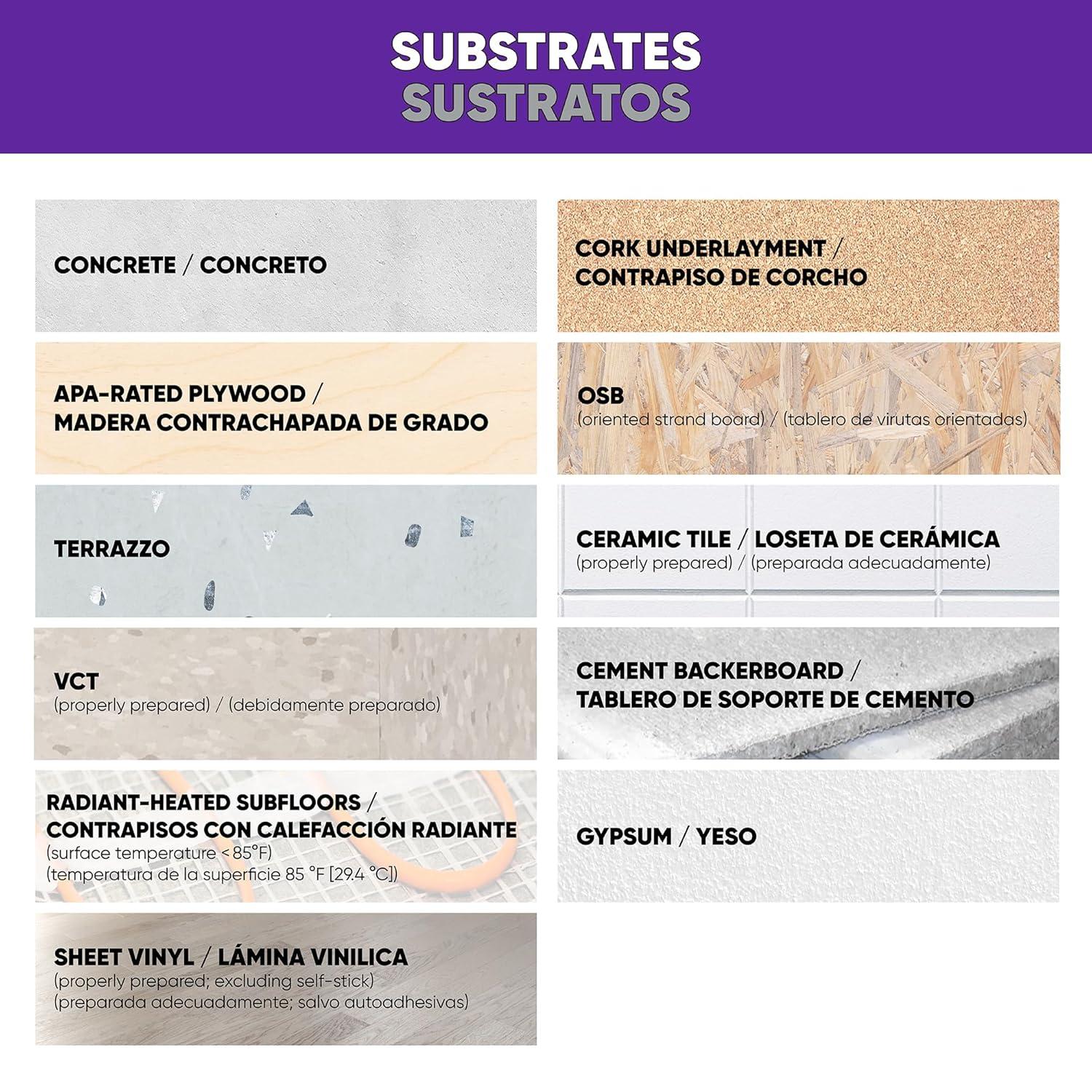 1 Gal. (4 qt.) 8-10 Hour Dry Time Universal Resilient Flooring and Carpet Tile Floor Adhesive in Off White