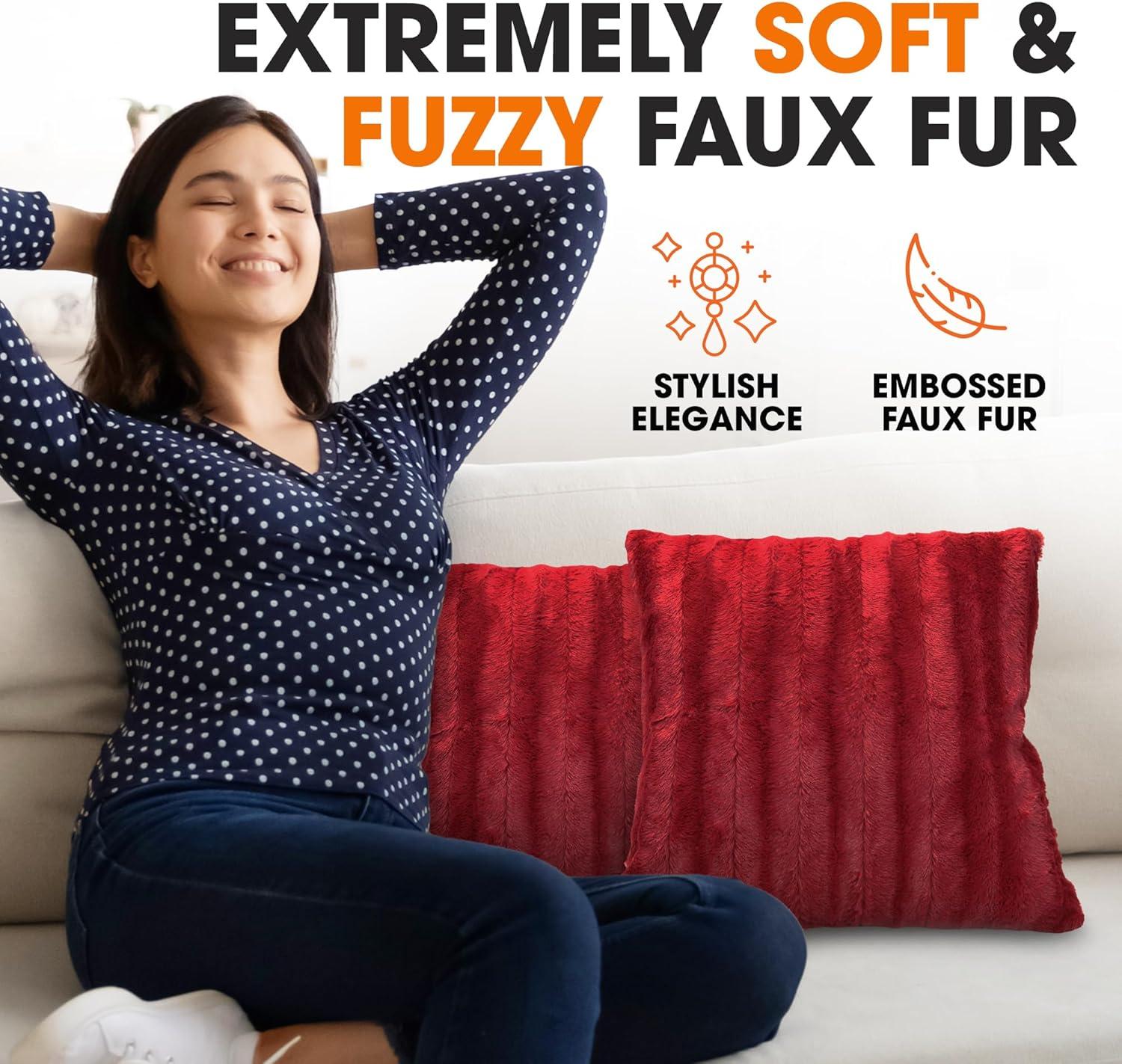 Faux Fur Throw Pillow