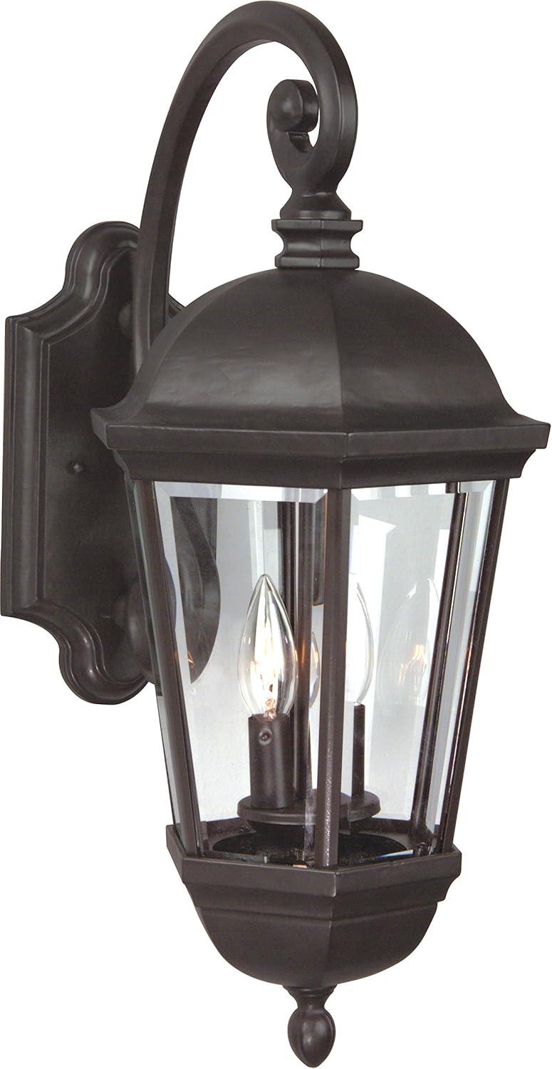 Britannia Distressed Bronze 3-Light Outdoor Wall Lantern