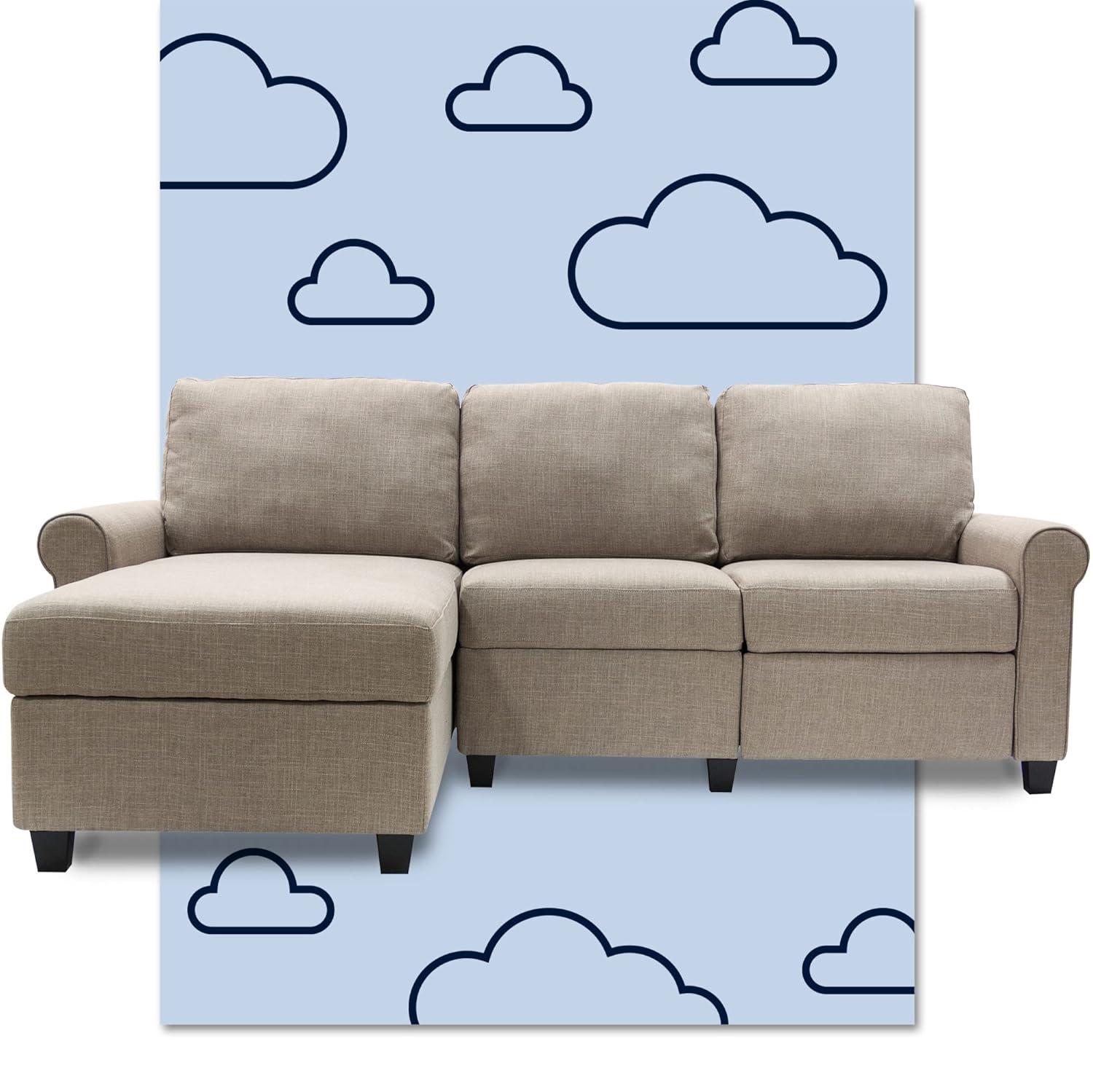 Serta Copenhagen Reclining Sectional Sofa with Storage Chaise