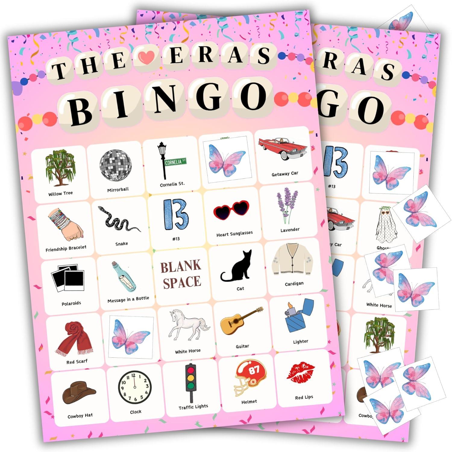 The Original Bingo Taylor Party Favors | Birthday Games | TS Party Supplies for 24 Players | Taylor Party Favors | Birthday Party Favors Decorations | Party Decor