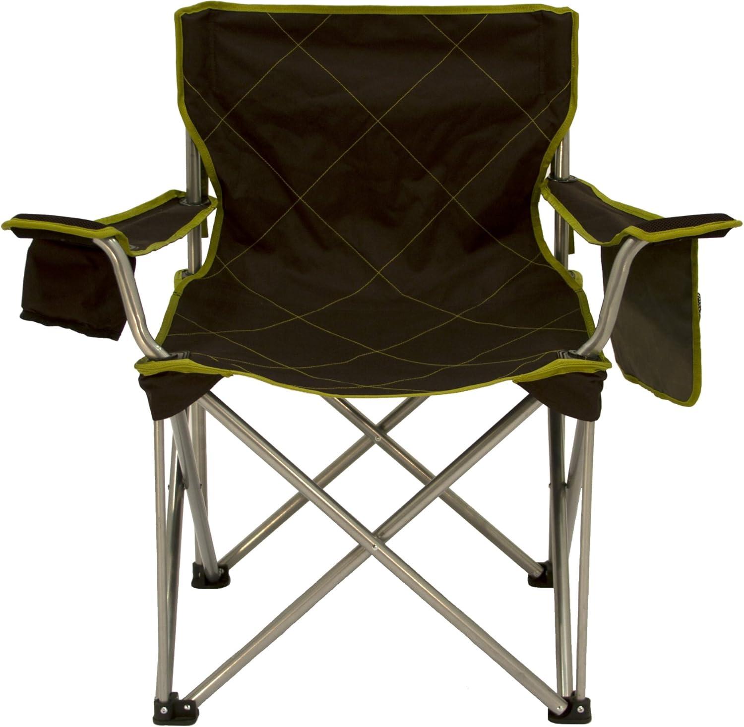 Kahuna Supreme Black Oversized Camping Chair with Armrests