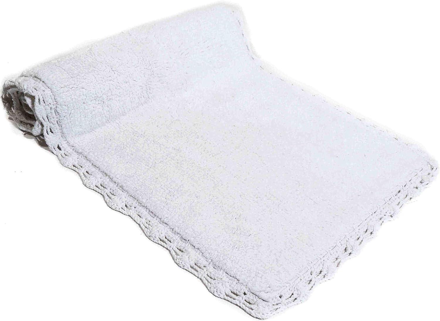 Crochet Bath Rug Runner White(22"X60") - Chesapeake Merch Inc.