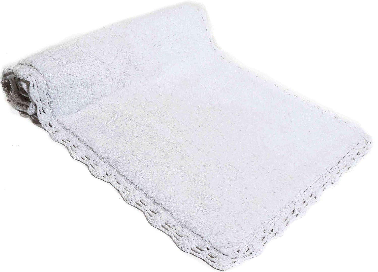 Crochet Bath Rug Runner White(22"X60") - Chesapeake Merch Inc.