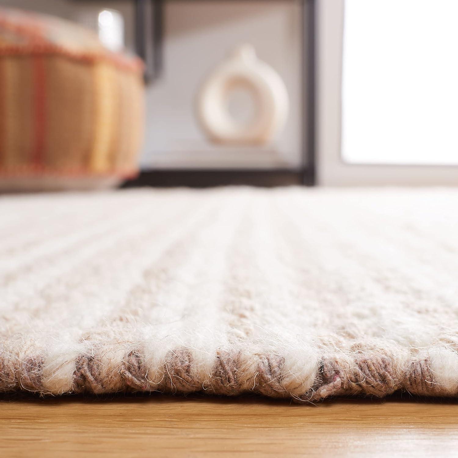 Natura NAT208 Handmade Indoor Area Rug - Taupe / Ivory - 6'x9' - Safavieh