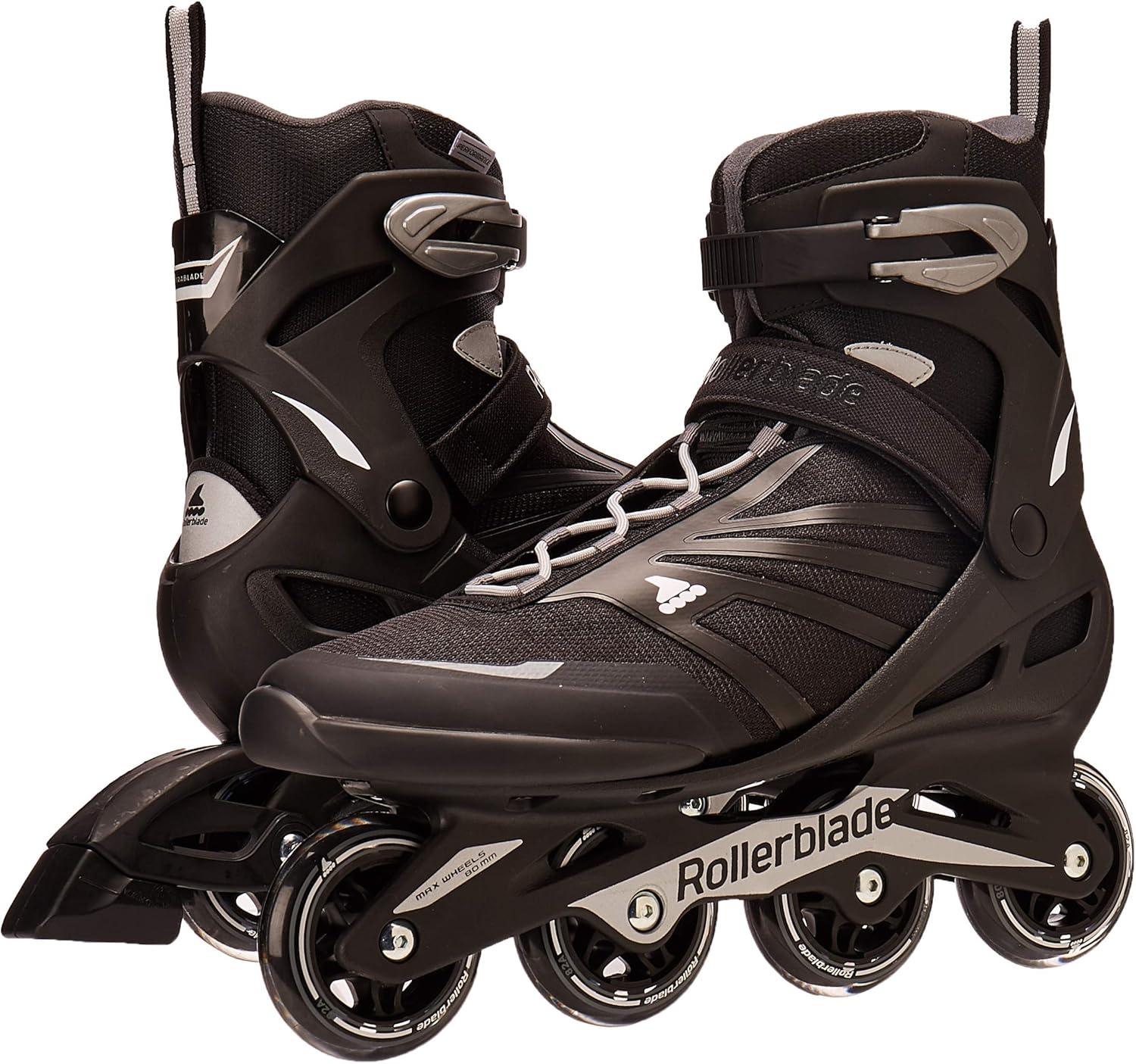 Rollerblade Zetrablade Mens Inline Skate, Black/Silver, 13
