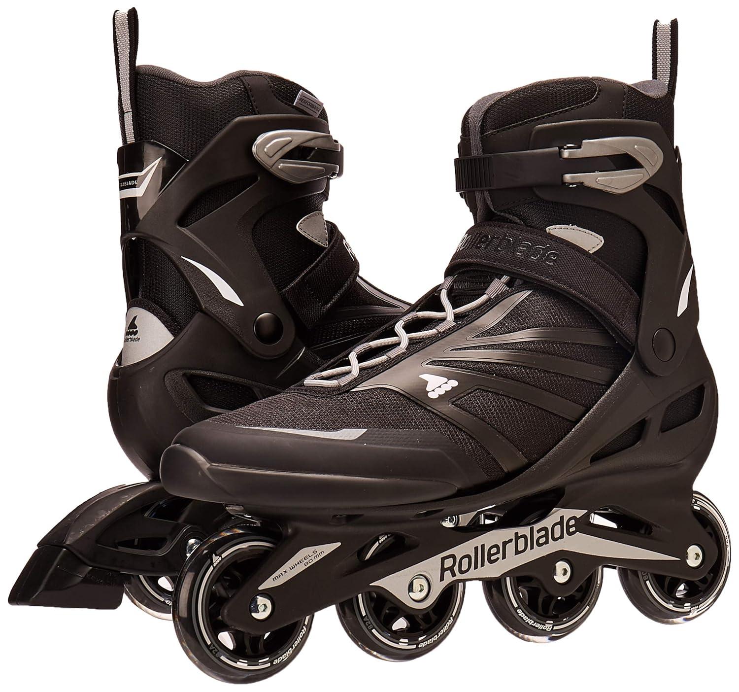Rollerblade Zetrablade Mens Inline Skate, Black/Silver, 13