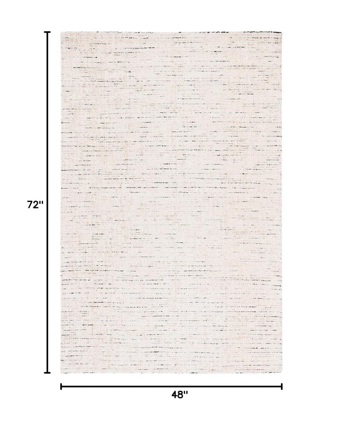 Abstract ABT468 Handmade Indoor Area Rug - Ivory/Blue - 4'x6' - Safavieh