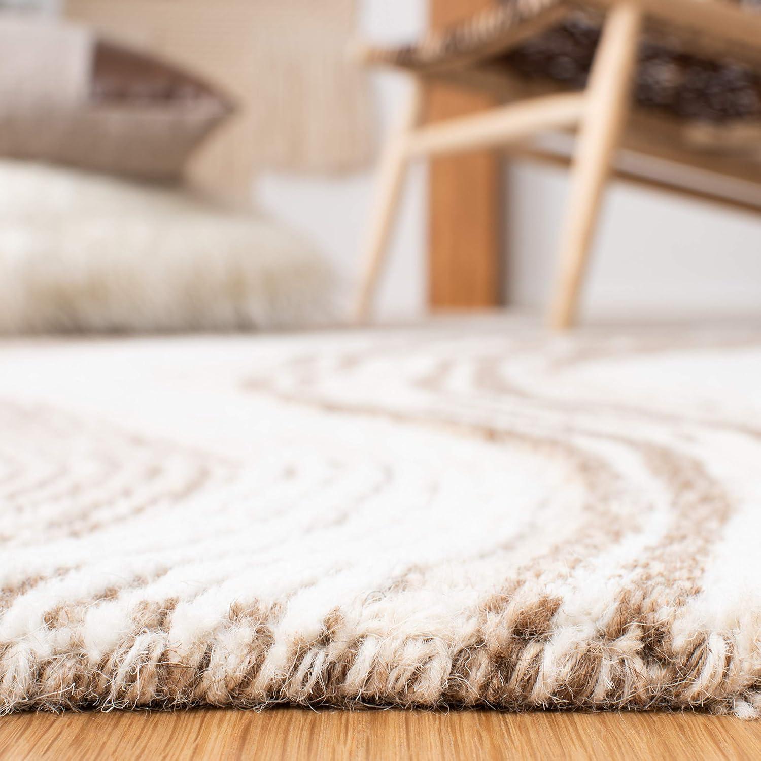 Safavieh Fifth Avenue Thiet 10 x 14 (ft) Tufted Wool Blue/Ivory Rectangular Indoor Geode Bohemian/Eclectic Area rug
