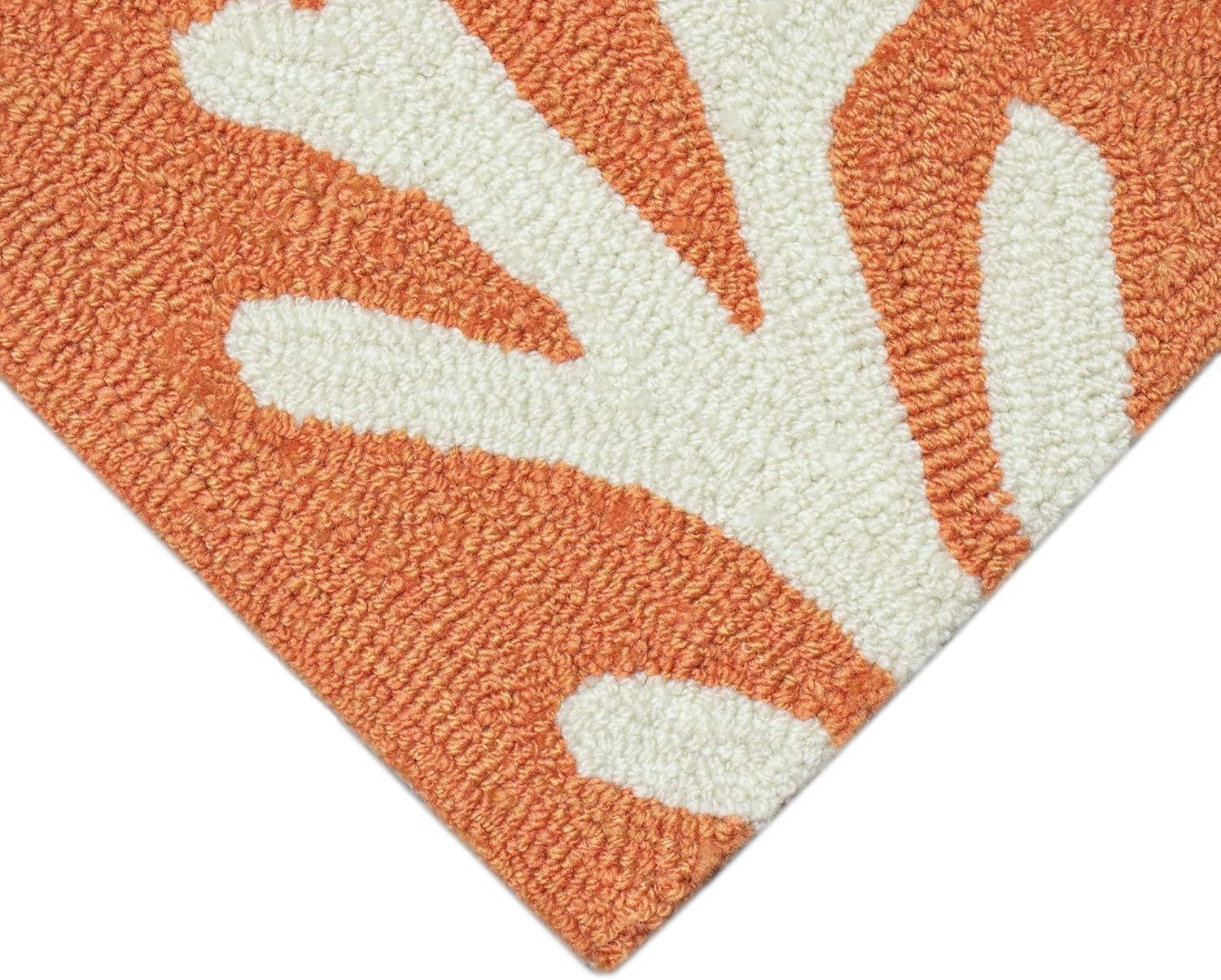 Liora Manne Capri Coral Border Indoor/Outdoor Rug Coral 2'6" x 4'