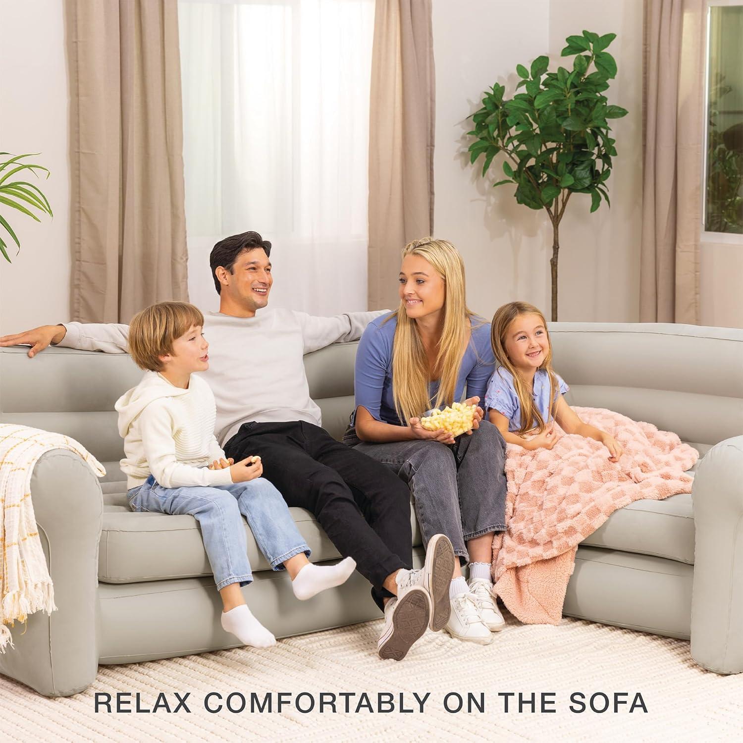 Intex 101" Wide Right Hand Facing Corner Inflatable Sectional Sofa