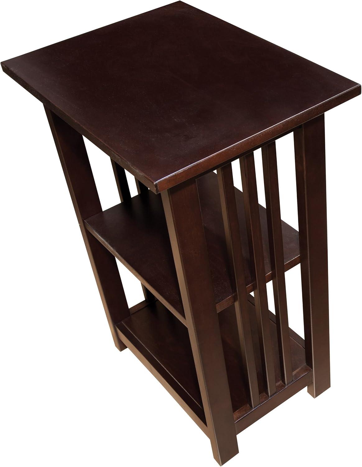 2-shelf End Table Wood Espresso - Alaterre Furniture