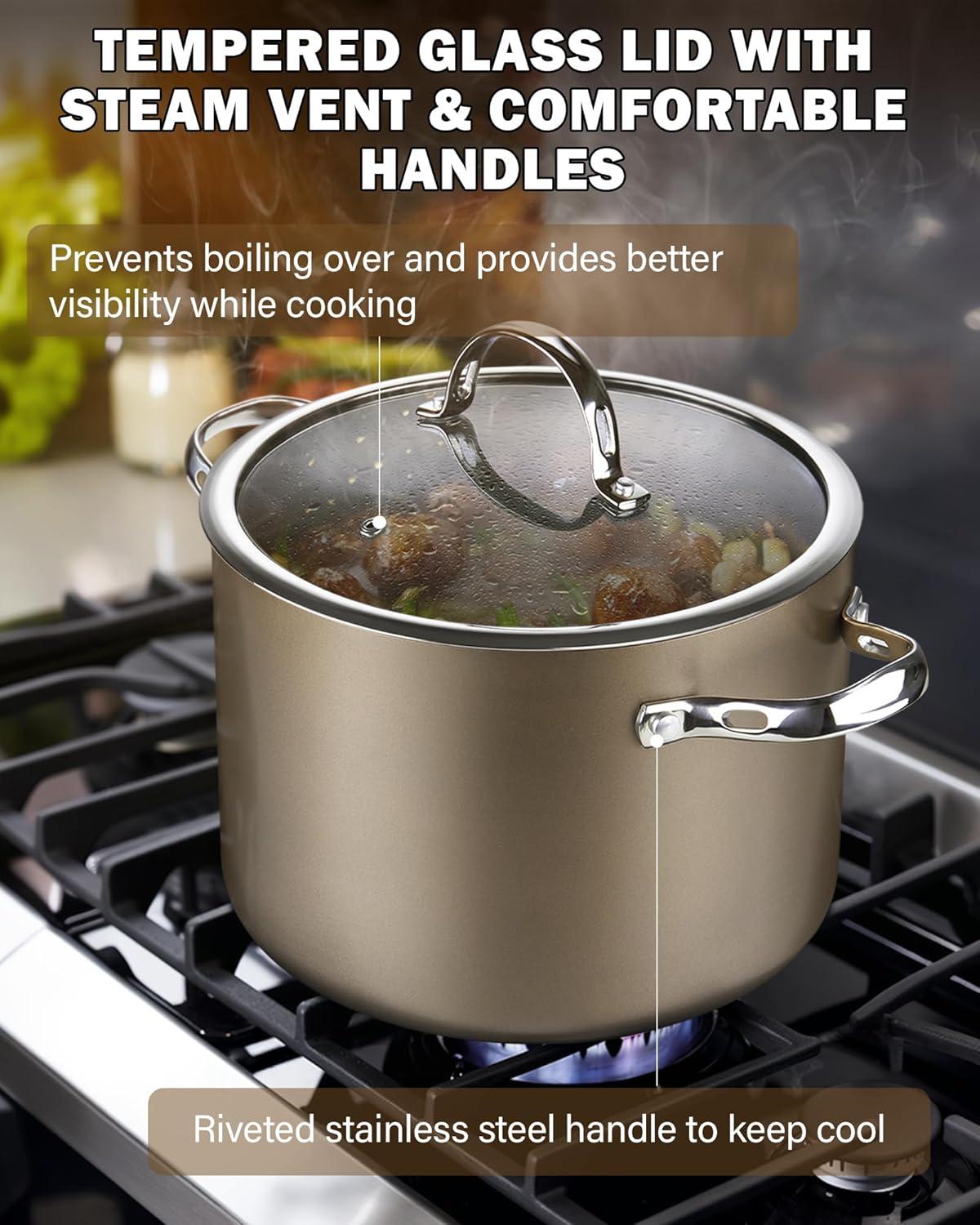 Cooks Standard 8 - Piece Non-Stick Anodized Aluminum Cookware Set