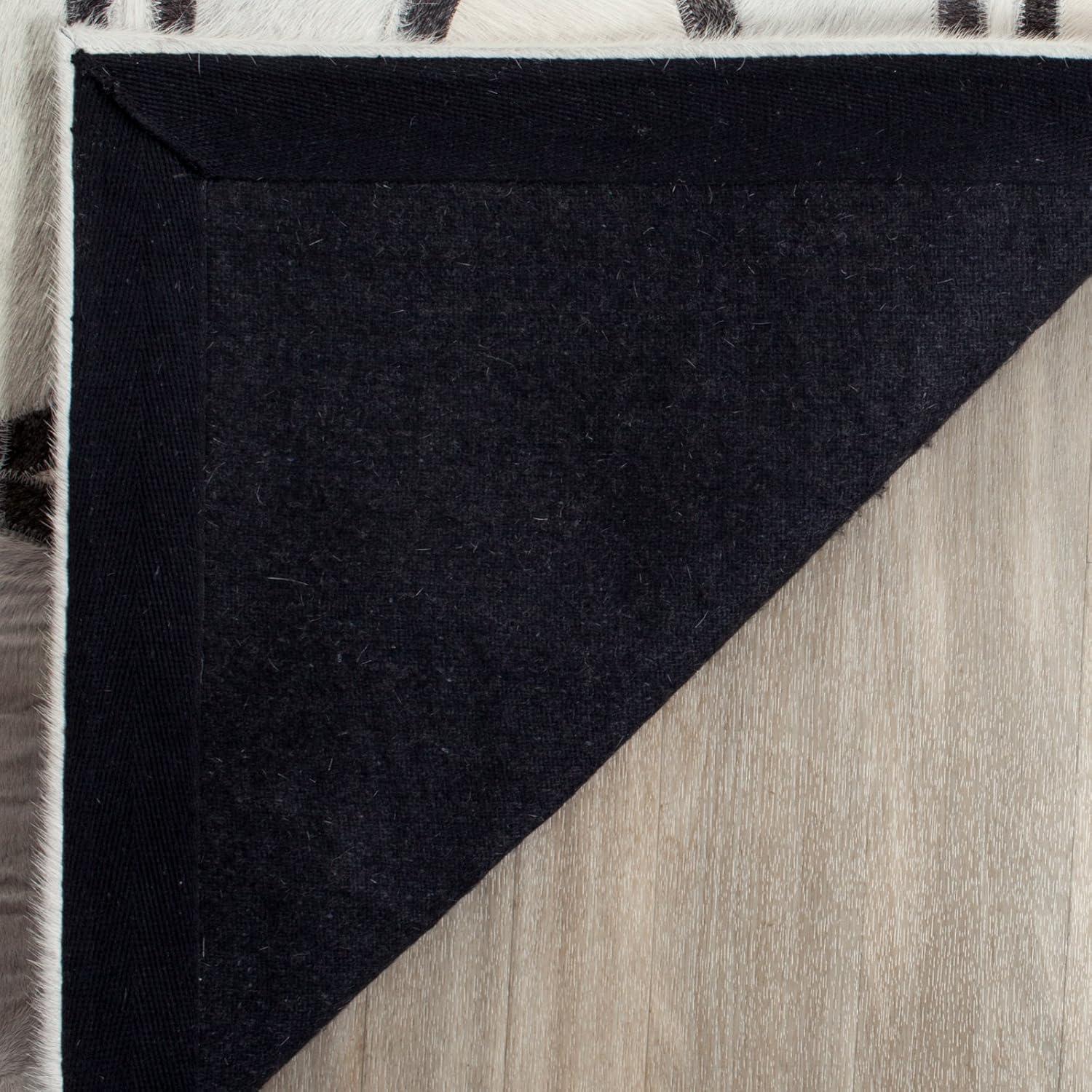 Sevastopol Flatweave Leather Geometric Rug