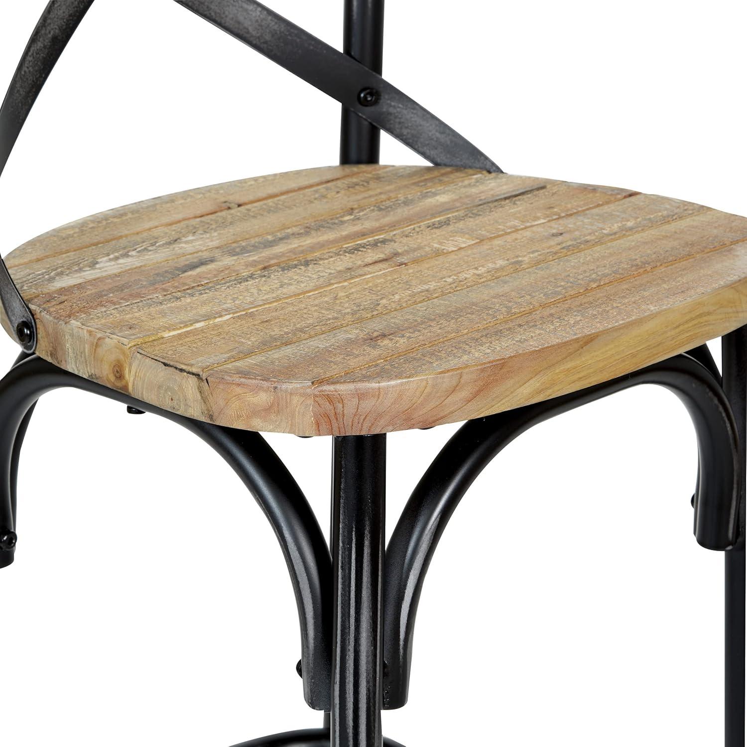 OSP Home Furnishings Somerset 30" Bar Stool with Back in Antique Black K/D