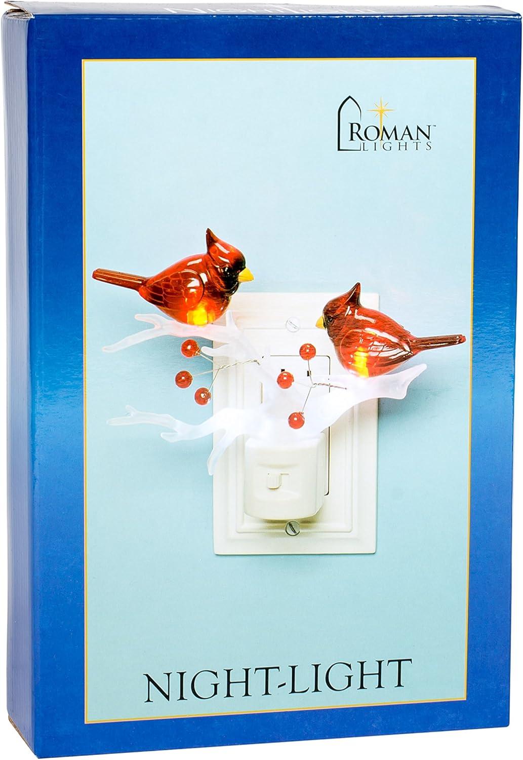 Roman Cardinals on Branch LED Night Light