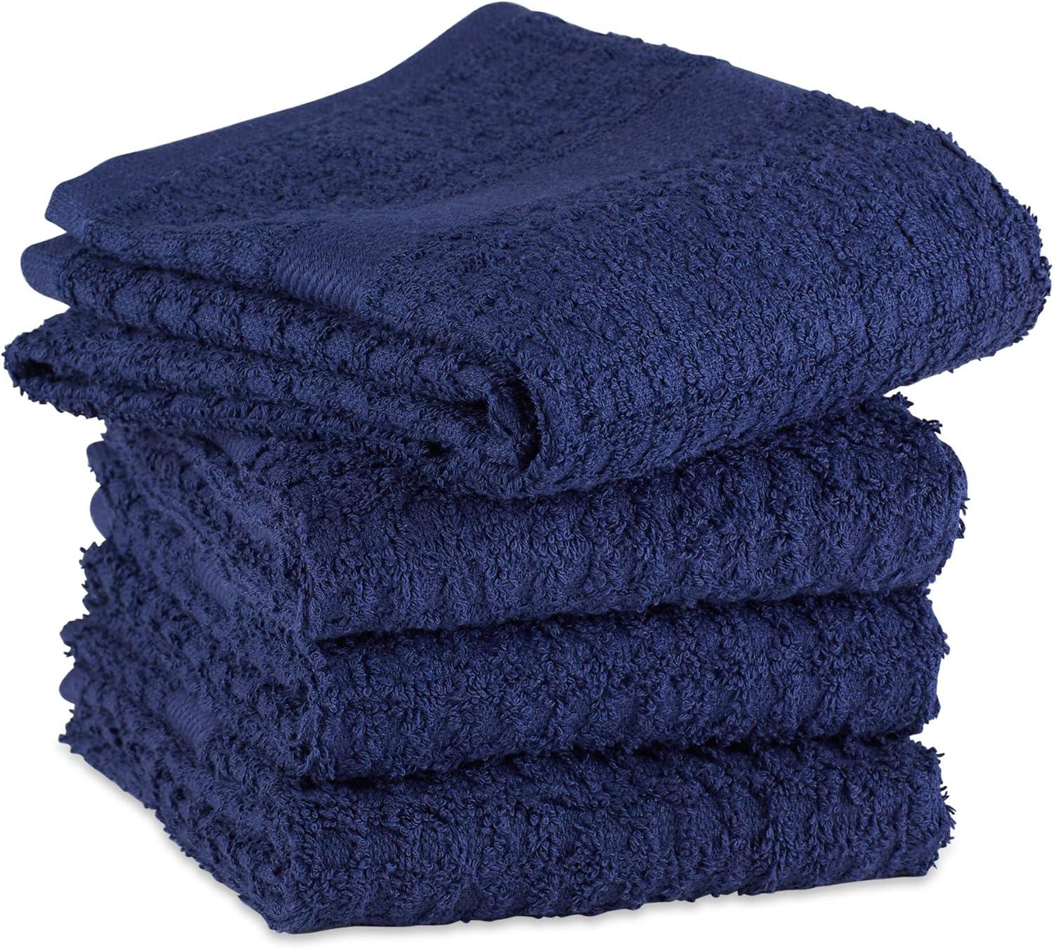 4pk Blue Kitchen Towels Blue - Design Imports