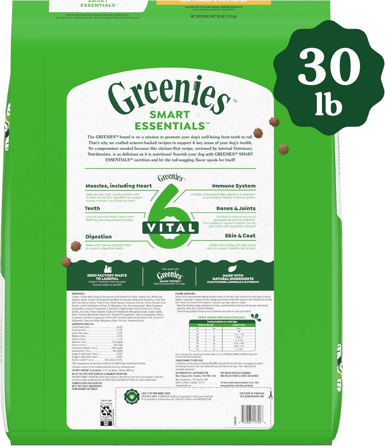 Greenies Adult Real Chicken & Rice Recipe 30 lb Bag