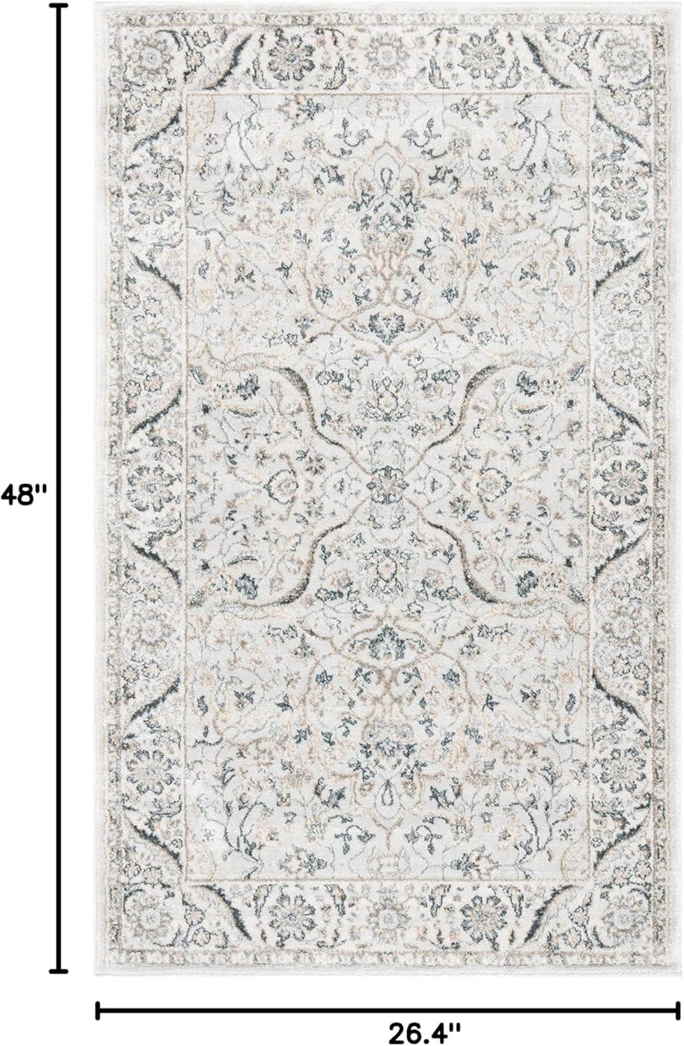 Isabella ISA912 Power Loomed Area Rug - Cream/Beige - 6'x9' - Safavieh.