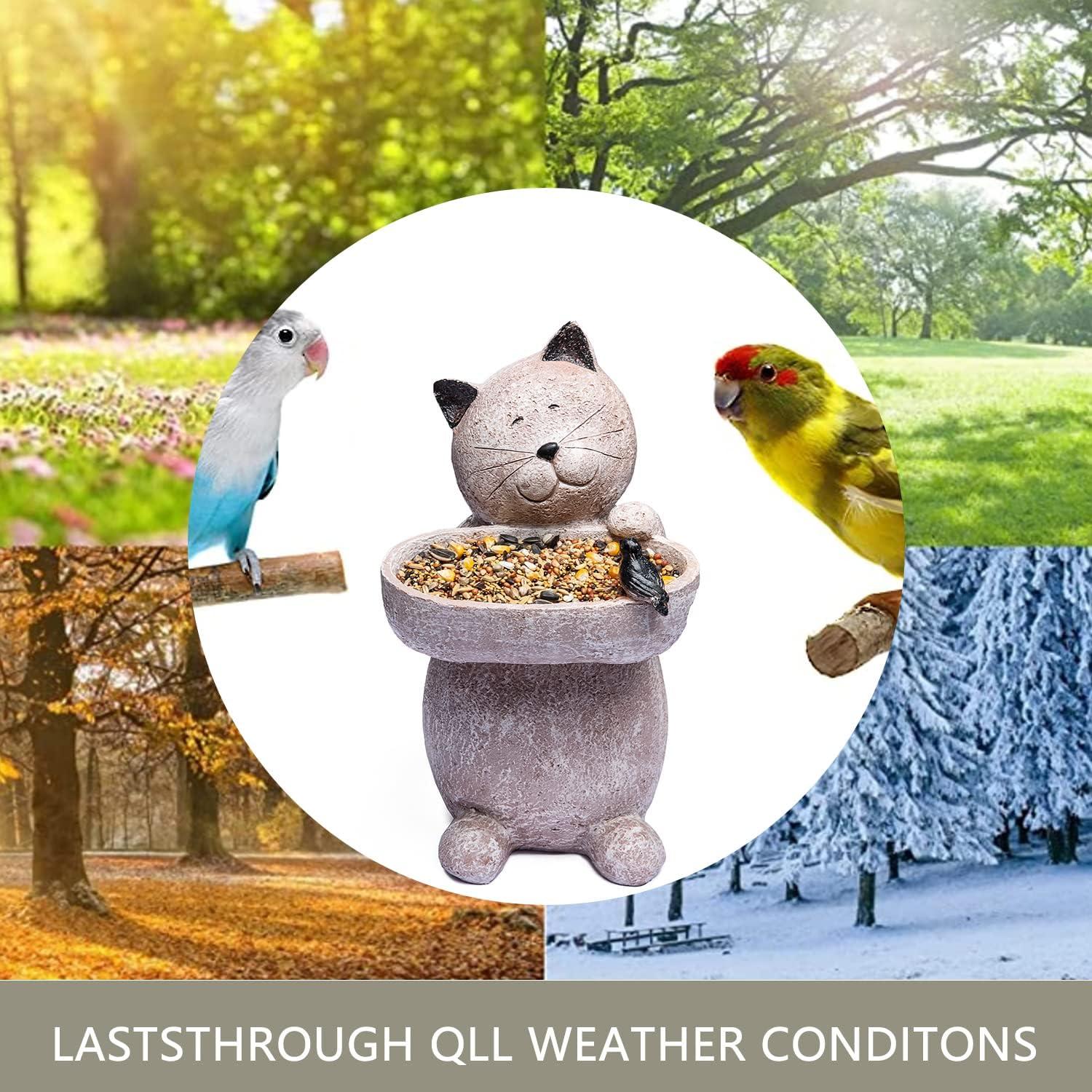 Trinx Cat Garden Statue Outdoor Decor Sculptures 12.3 Inch Height Figurine Gardening Lawn Ornament Gifts