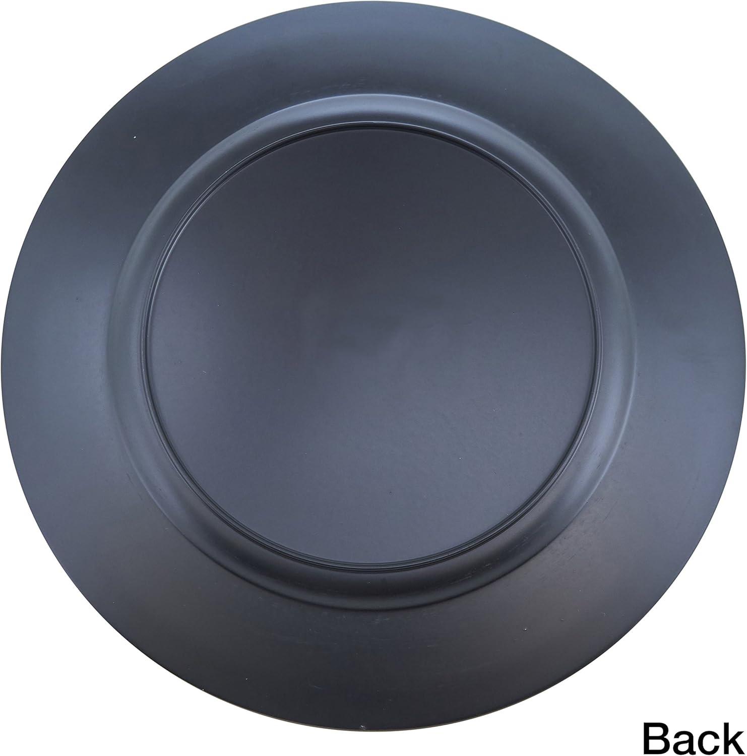 Saro Lifestyle Classic Solid Color Charger Plates, Teal, 13" Round