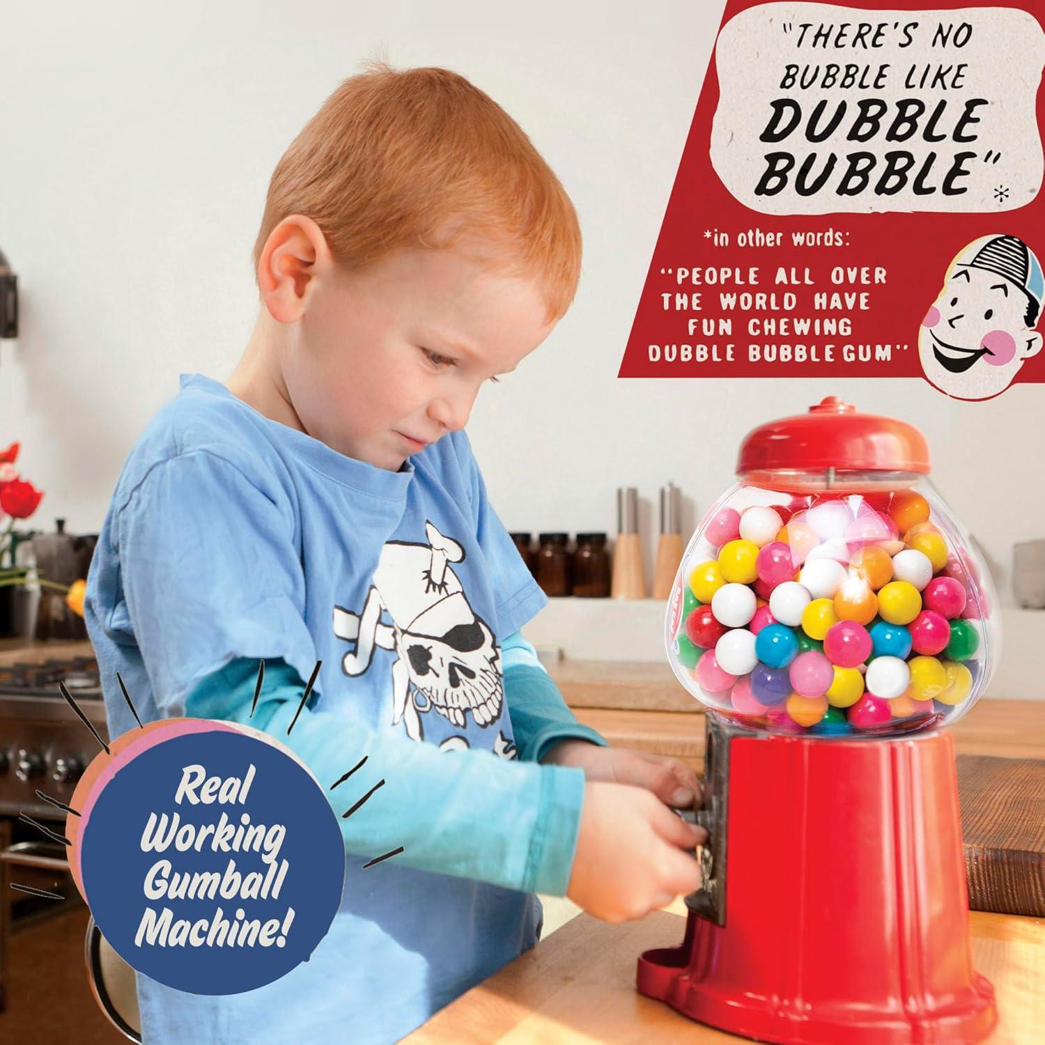 Schylling Dubble Bubble Classic Gumball Machine with Assorted Bubble Gum – Fun Candy Dispenser for Kids & Adults