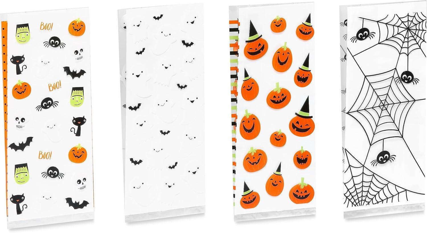 American Greetings 12" Medium Halloween Goodie Bags, Ghosts (120-Count)