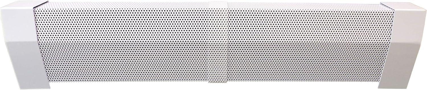 EZ Snap Covers 10 Foot White Standard Height 7 1/2" Baseboard Heater Cover Kit with 2 Closed End Caps & Brackets - For HYDRONIC Baseboard Heat