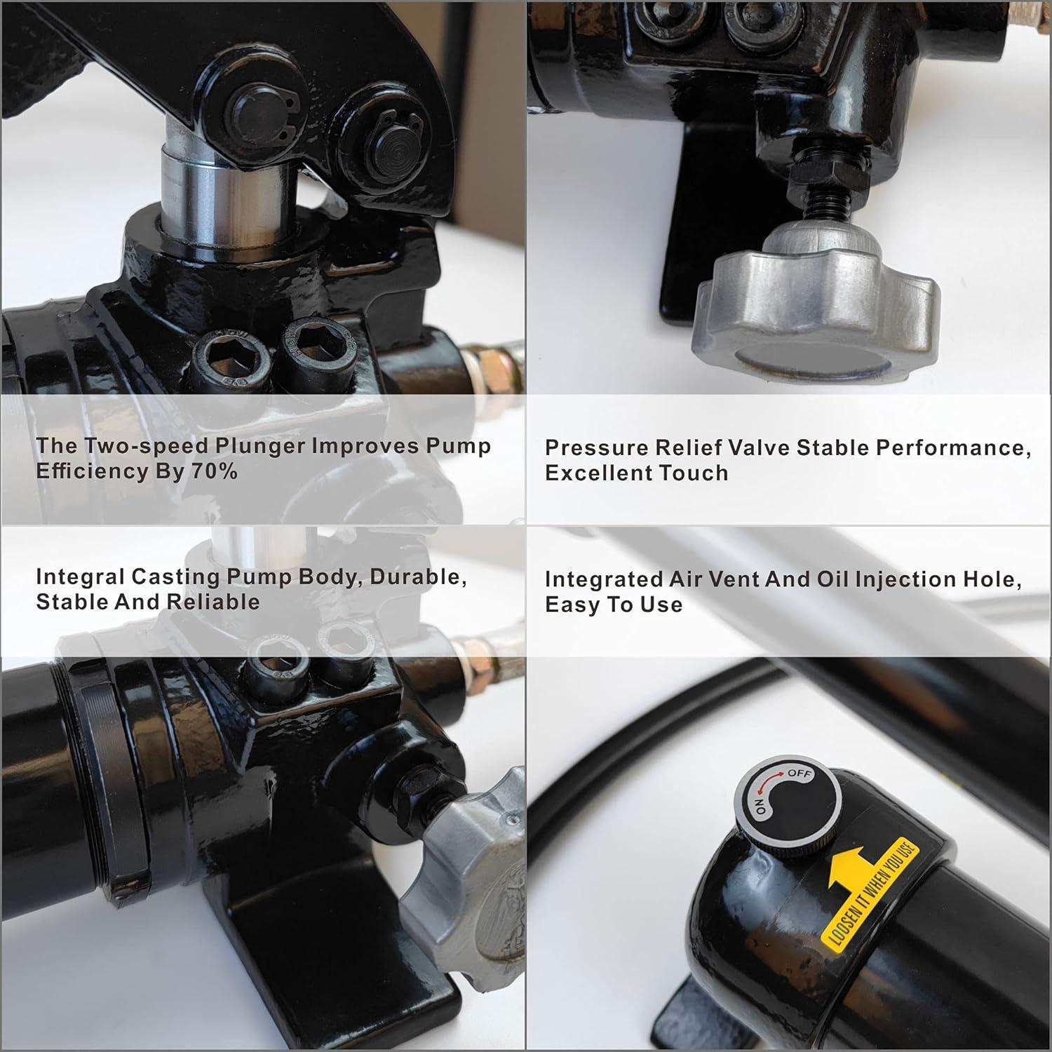 10000 psi Hydraulic Hand Pump 2 Speed Power Pack Hydraulic Lifting Pump