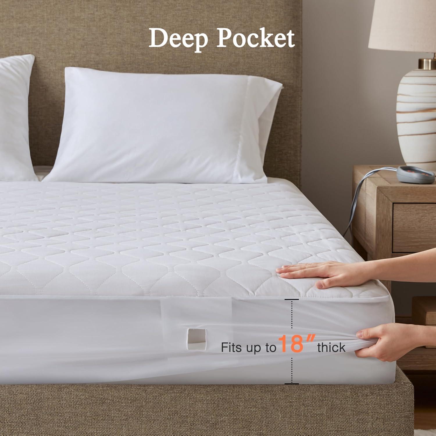 Beautyrest Cotton Blend Heated Mattress Pad