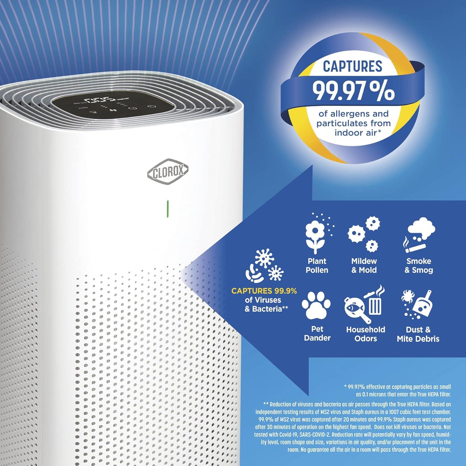 White Tower HEPA Air Purifier with Odor Absorbing Filter