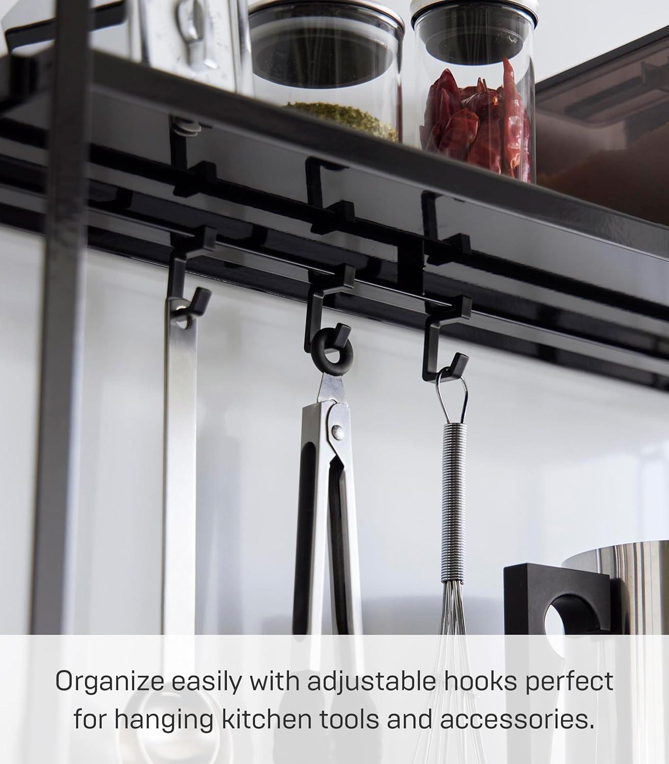 Yamazaki Home Two-Tier Countertop Rack, Black, Steel