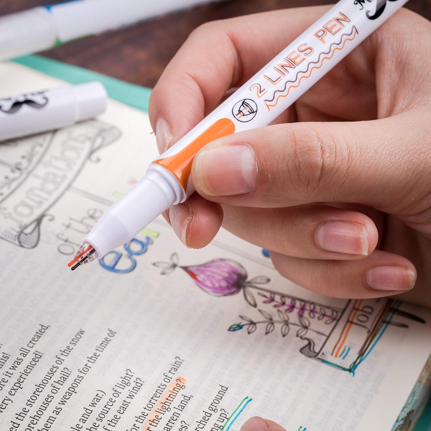 Mr. Pen Fine Point Pens Pack, Fine, 3 mm, Assorted Ink Colors, 6 Count