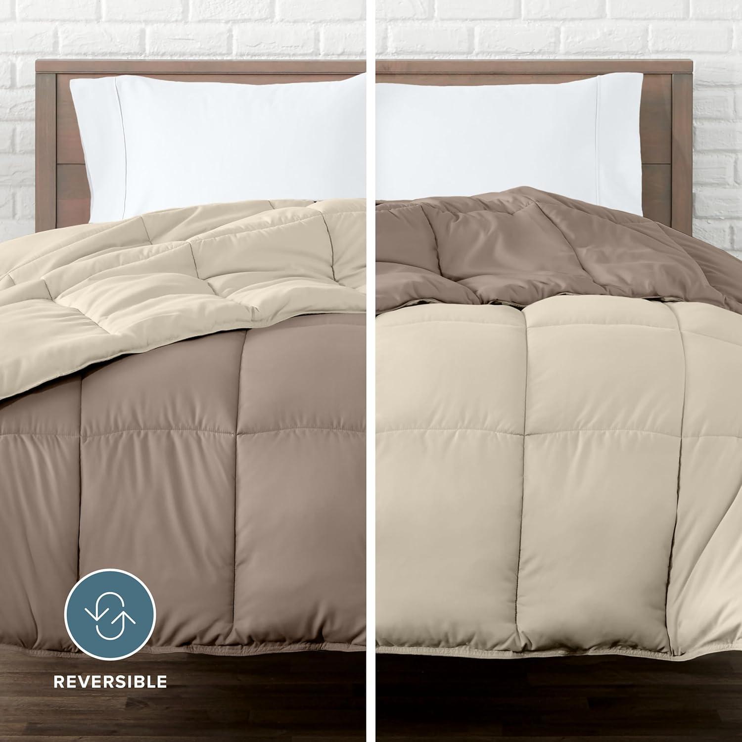 Bare Home Premium Ultra Soft Modern & Contemporary Box Stitch Comforter