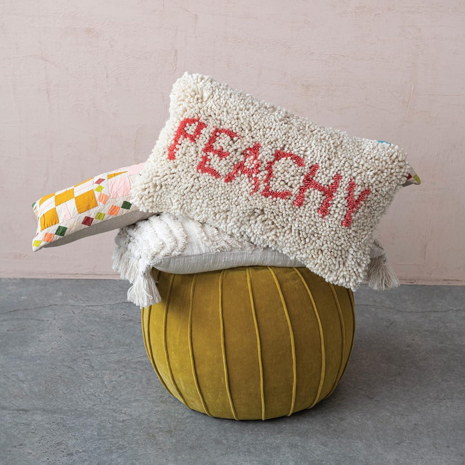 Creative Co-Op Embroidered Cotton Blend Pillow Cover