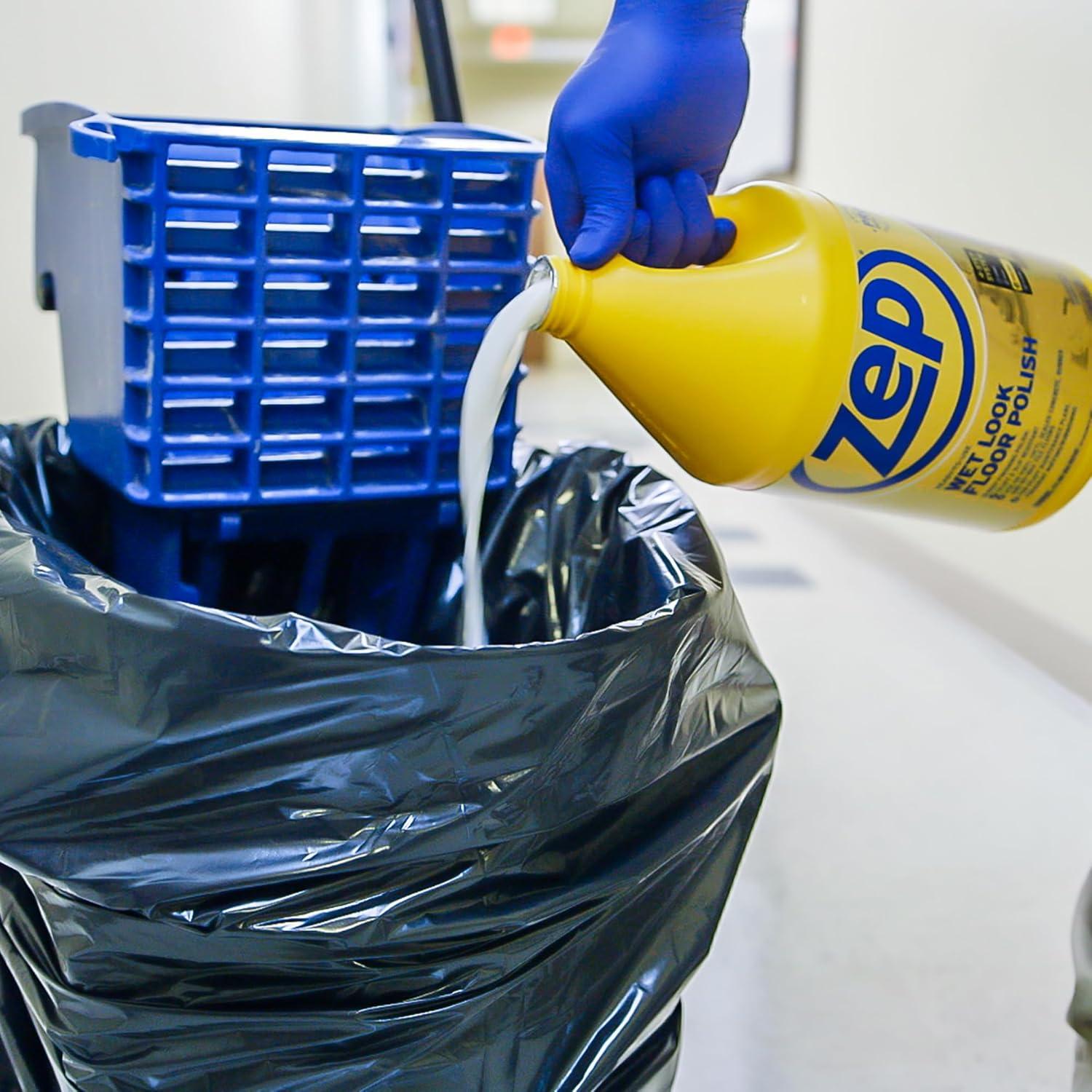 ZEP Zep Wet-Look Floor Polish – Enhances Hard Floor Appearance –- 5 gal (1 Pail)