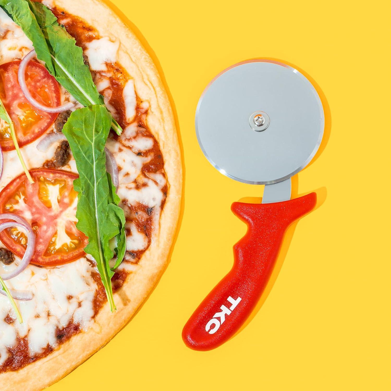 Red Plastic Handle Stainless Steel Pizza Cutter Wheel