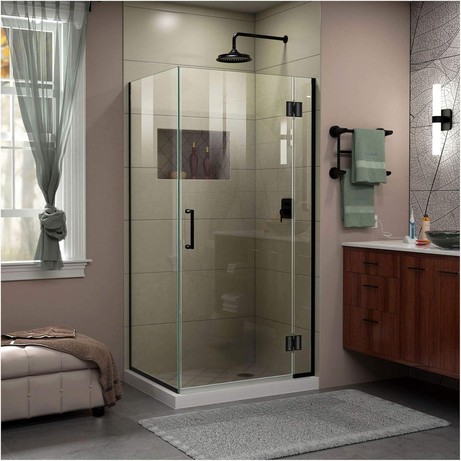 Unidoor-X 36.38" W x 34" D x 72" H Frameless Rectangle Shower Enclosure