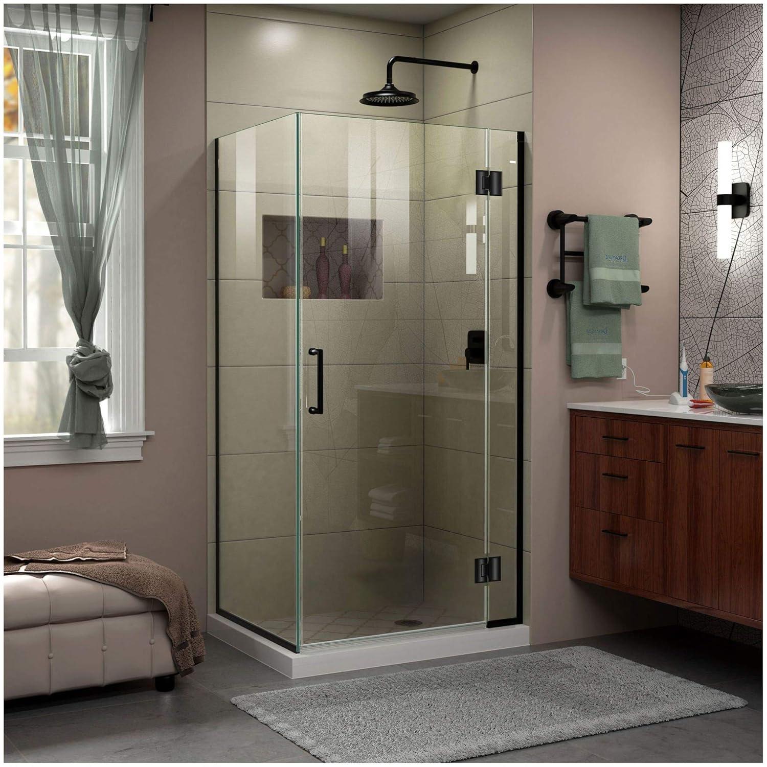 Unidoor-X 36.38" W x 34" D x 72" H Frameless Rectangle Shower Enclosure