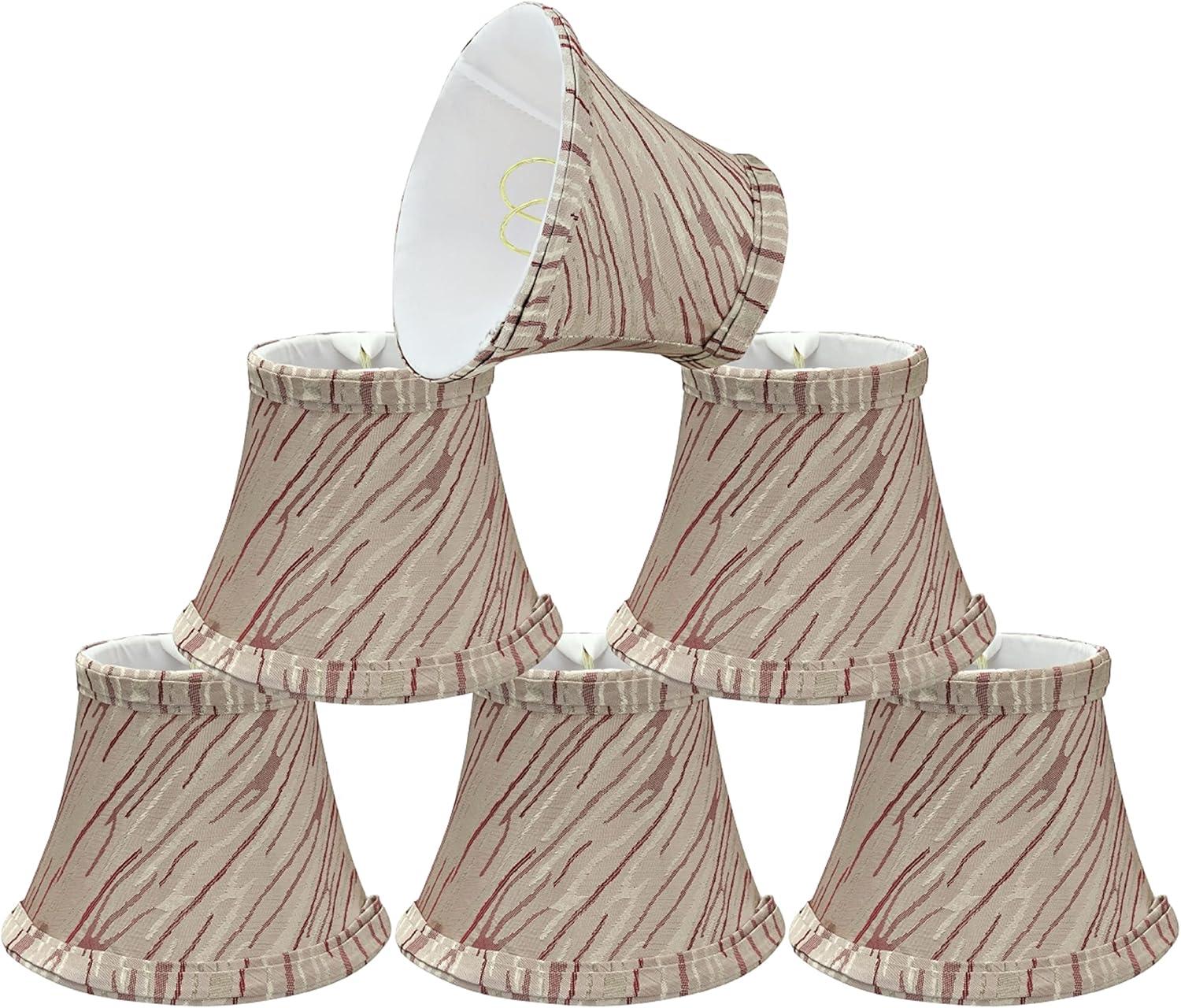 4'' H Textured Fabric Bell Lamp Shade (Set of 6)