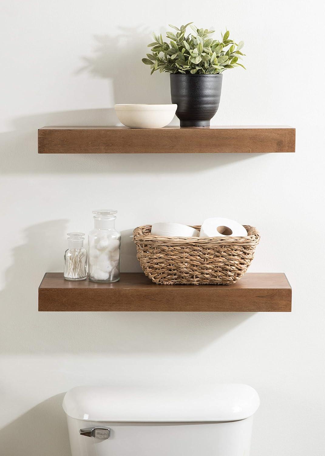 2pc 24" Havlock Wood Shelf Set - Kate & Laurel All Things Decor