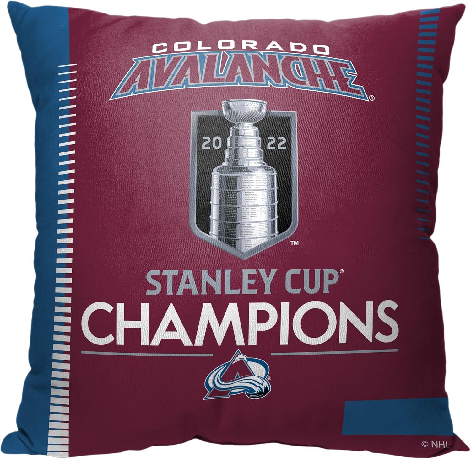 NHL Colorado Avalanche 2022 NHL Stanley Cup Champions Throw Pillow 18x18 Inches