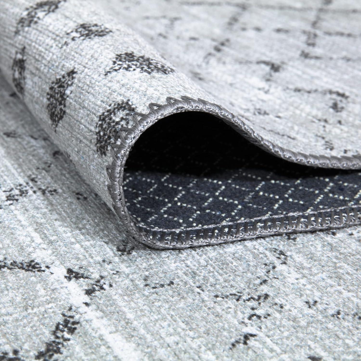 Nuloom Blythe Trellis 8x10 Machine Washable Indoor Area Rug for Living Room Bedroom Dining Room Kitchen, Grey/Off White